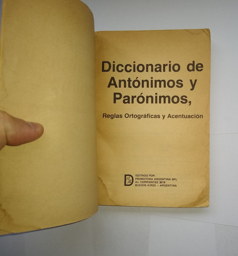 Diccionario De Antónimos Y Parónimos - D.a.m. (Usado)