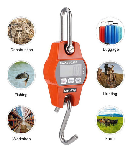 Chiciris Báscula Digital Naranja, Báscula Para Equipaje De