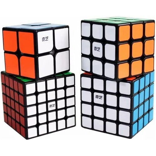 Set Cubos Rubik Moyu Wca Puzzle 4cube Gift Box Negro Mf9317