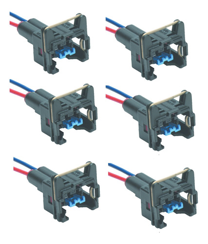 6x Conector Chicote Bico Injetor/sensor Temperatura 2 Vias