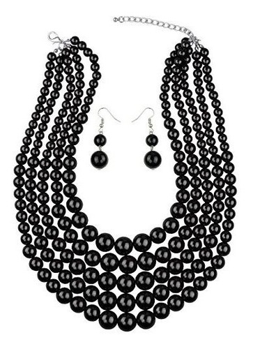 Collar Simulado Perla De La Manera De Las Mujeres Nyfashion1