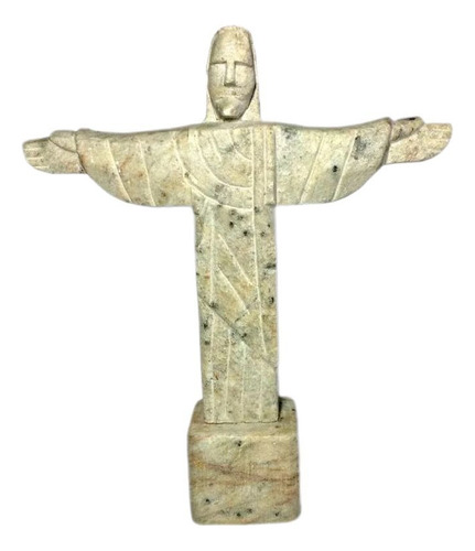 Escultura Cristo Redentor De Pedra Sabão Natural Estátua 15 Cm!