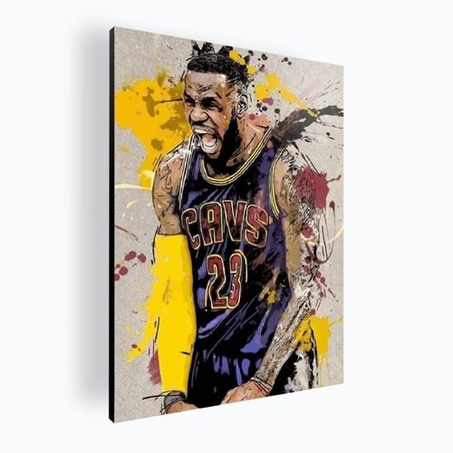 Cuadro Decorativo Moderno Poster Lebron James 30x42 Mdf