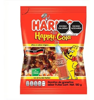Gomitas Haribo Happy Cola Sabor Refresco Cola 150g Alemania