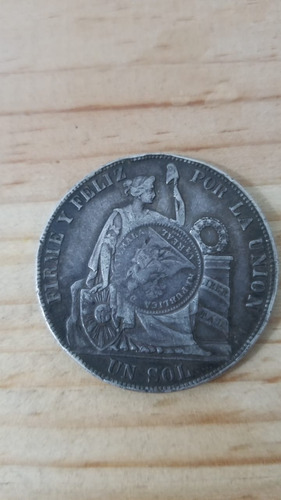 1894 Plata Guatemala Peso 1/2 Real Contraestampado En 1894 (Usado)