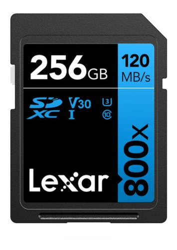 Memoria Sd Lexar 800x 256gb High-performance Sdxc 120mb/s