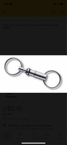 Imagen 2 de 2 de Llavero Desprendible Victorinox
