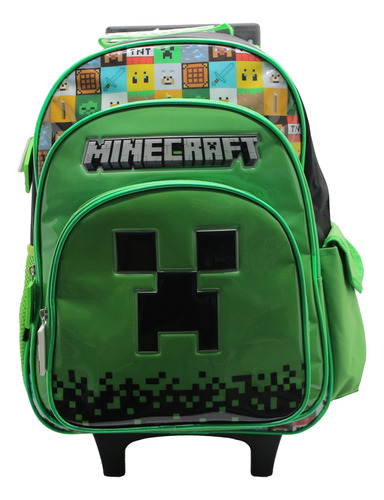 Mochila Con Carro 16 Pulgadas Minecraft Licencia Original