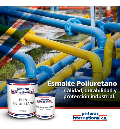 Esmalte Poliuretano Pisos Industriales Gris Ral-7010 Pica
