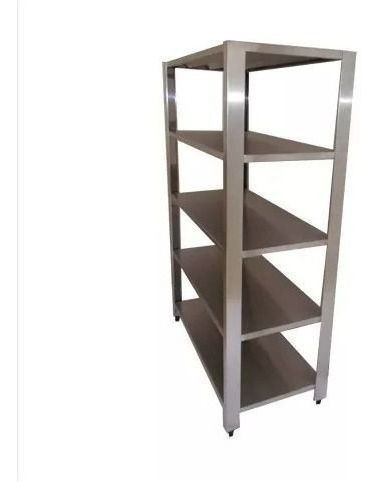 Imagem 3 de 9 de Prateleira Em Aço Inox 1150 X 320 X 1600mm 4 Planos Reforçad