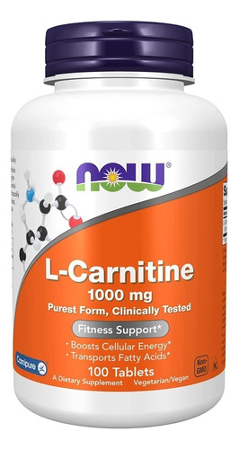 Now Foods | L-carnitine | 1000mg | 100 Tablets