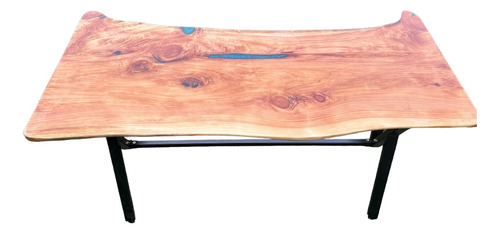 Mesa De Comedor Madera Ciprés Y Aplicacion De Resina Epóxica