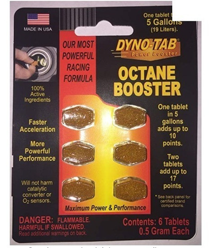 Aumentador Octanaje Dyno-tab Pastillas 20 Lt