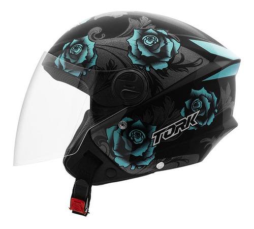 Casco New Liberty Three Flower Azul/negro Brillo T 56