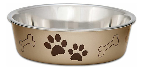 Bol Metalico Para Mascotas Bella, De Loving Pets, L, Champan