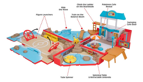 Set De Juego Pokémon Carry Case Beach Battle - Transferencia