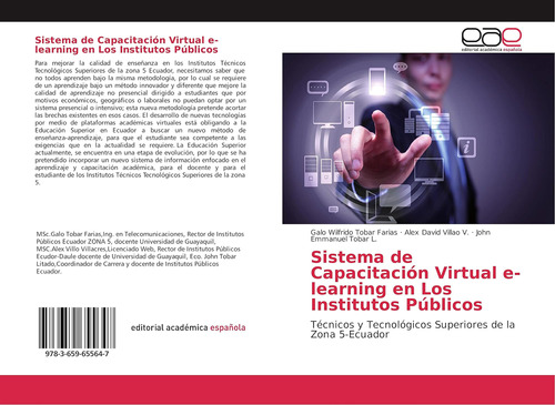 Libro: Sistema De Capacitación Virtual E-learning En Los Ins