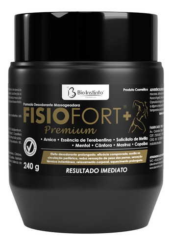 12 Pomadas Fisiofort + Premium Preta Forte - Bio Instinto 