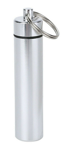 Imagen 7 de 9 de Llavero Pastillero Compactos Aluminio Hermetico Impermeable