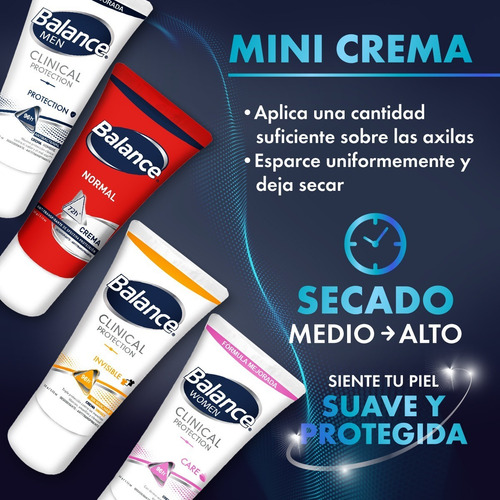 Imagen 4 de 4 de Desodorante Balance Crema Clinical Care Mujer 50gr