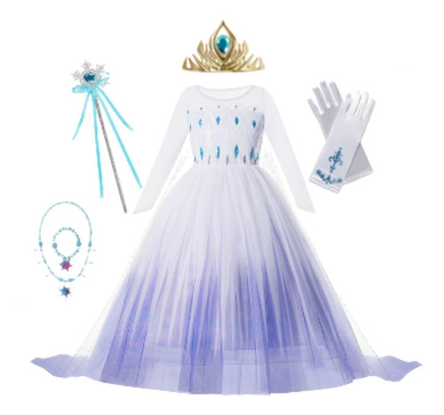 Disfraz Princesa Disney Niña Elsa  Frozen + Accesorios  Envio Gratis