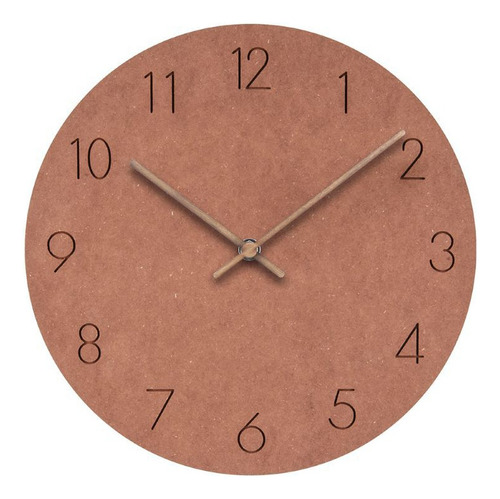 Reloj De Pared De Madera De Colores Simples, 29 Cm De Profun