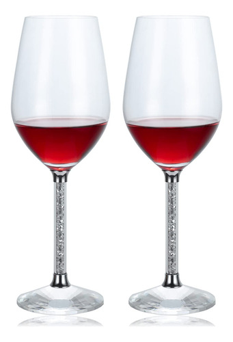 Sugarchef Copas De Vino Tinto Con Diamantes De Imitación 2