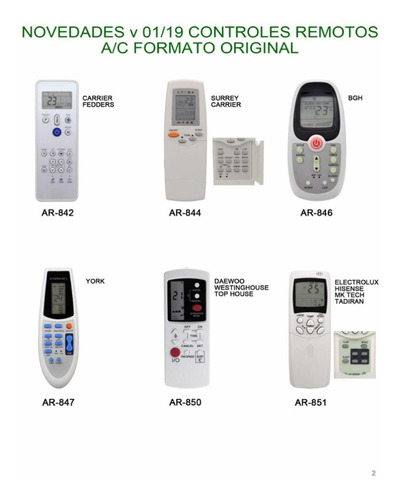 Control Remoto Ar841 Aire Acondicionado LG Bgh Top House