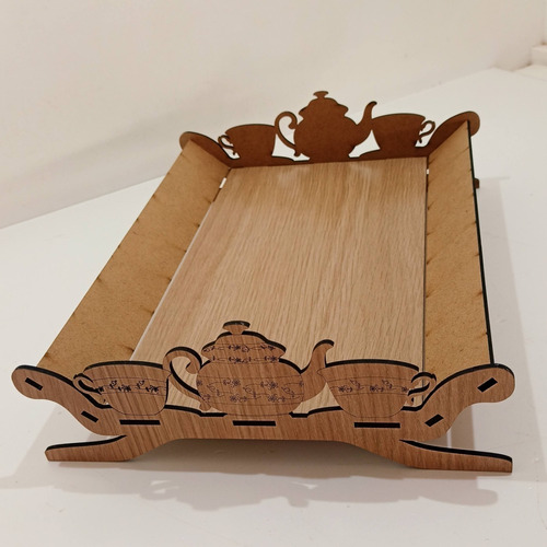 Imagem 6 de 8 de Bandeja Decorativo Para Xicaras De Café/chá Em Mdf - 3mm