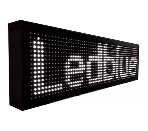  Painel Letreiro Led Digital 130x20 Externo Branco Wifi 