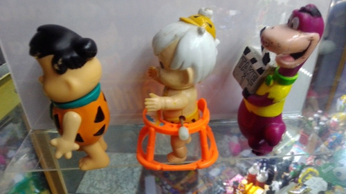 Figuras Los Picapiedras Pablo Niño, Bam-bam Y Dino Vintage (Usado)