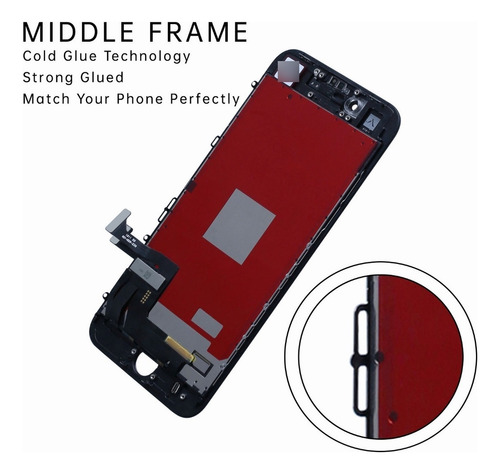 Pantalla Táctil Lcd Para iPhone 8 Negro A1863 A1905 A1906 (Usado)