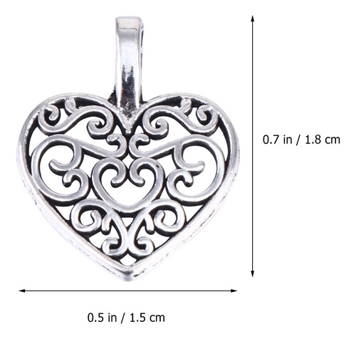 Colgantes Retro Con Forma De Corazón Hueco, 100 Unidades, Cr