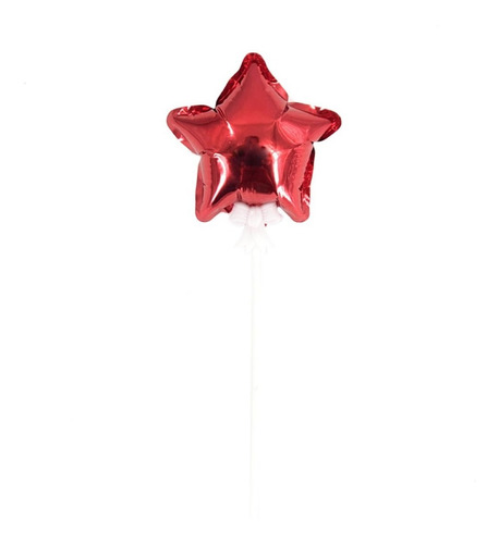 Mini Globo Metálico De Estrella 10cm Más Soporte 20cm