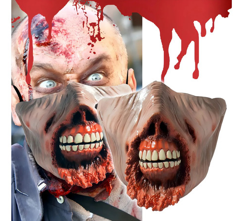 Disfraz Terrorífico De Látex Para Halloween Con Máscara De Z