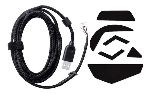Cable Usb + Glides Skates Teflón Para Logitech G502 Hero