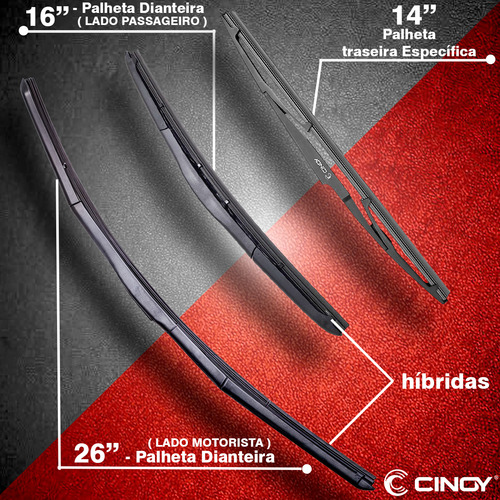 Kit 3x Palheta Limpador Para-brisas New Tucson 2017 A 2024