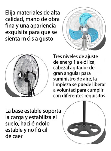 Ventilador 3 En1 Pared/piso 18 Pulgadas Metálico 2 Unidades
