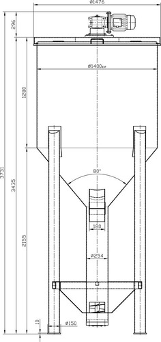 Mezclador Vertical. Solo Se Venden Planos Para Fabricación