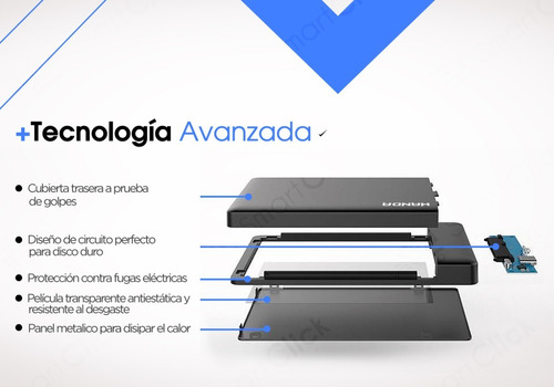 Imagen 4 de 10 de Carry Carrier Disk Usb C 3.0 Disco Externo Ssd 2.5 Sata