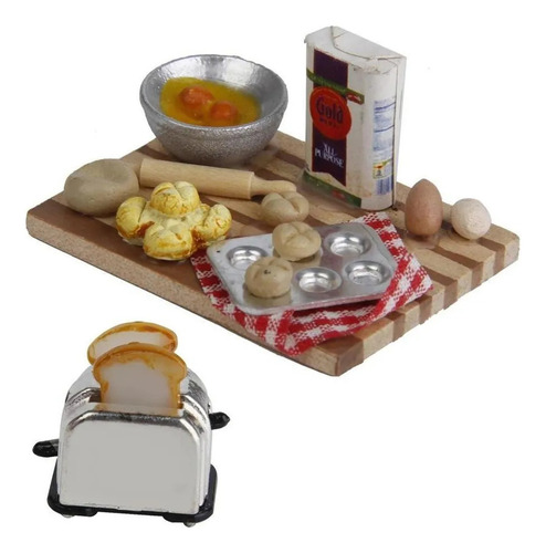 - 8:12 Colorida Comida En Miniatura Para La Cocina De Una Ca