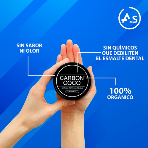 Blanqueador Dental Pack X20 Carbon Coco Reventa Estetica