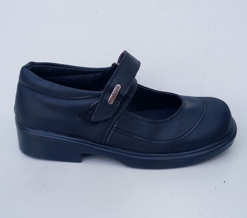 Zapato Escolar Negro De Nena Nro 30 Ecocuero Velcro Usad