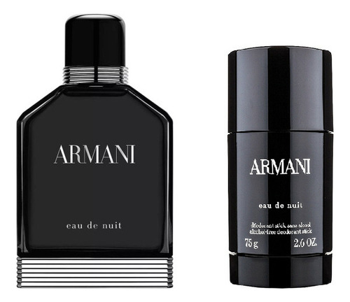 Armani Eau De Nuit Edt 100ml + Desodorante Stick 75ml - Kit Original Na Caixa