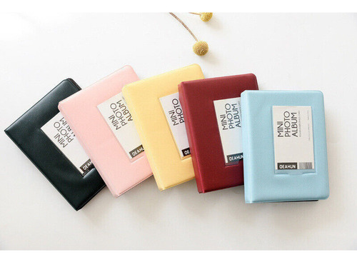 Funda Para Mini Álbum De Fotos Instantáneo Con 64 Bolsillos Color Azul Ninguno