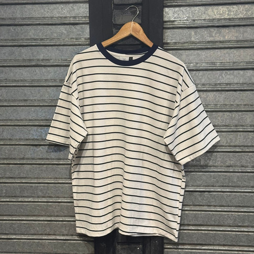 Remera Oversize Unisex Dogma Rayada 20/1 De Algodon Heavy