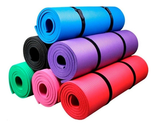 Mat Yoga 10 Mm Alfombra Resistente Gruesa Varios Colores