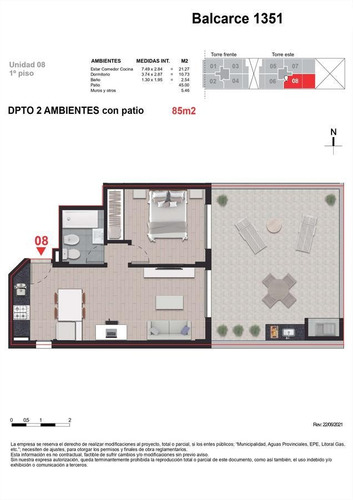 Imagen 29 de 30 de Venta Departamento 1 Dormitorio Al Contrafrente Balcón En Edificio Balcarce 1351 - Moderno