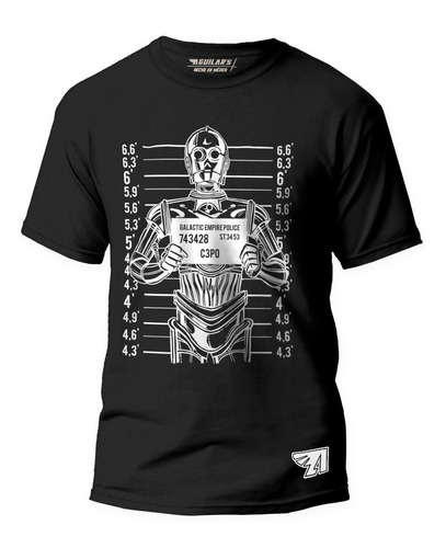 Playera Hombre C-3po Mugshot