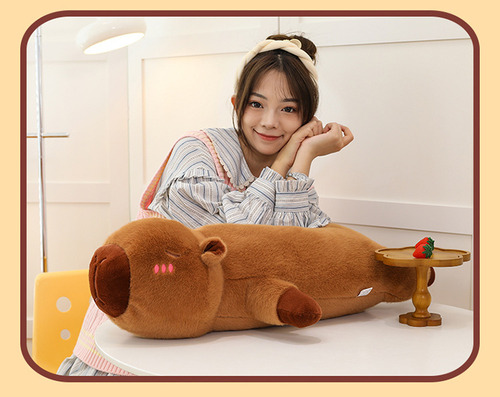 Para Almohada De Felpa De Peluche Capibara Larga Para